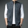 Winter Autumn Men's Cardigan Vintage Classic Knit Knitwear Vest Sleeveless Skinny Business Jacket Sweater Waistcoat Formal Office Working Vest For Men