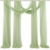 Runtowo Wedding Arch Chiffon Sheer Drapes ,Wedding Arch Backdrop, Wedding Ceremony Party Background Decor Babay Shower