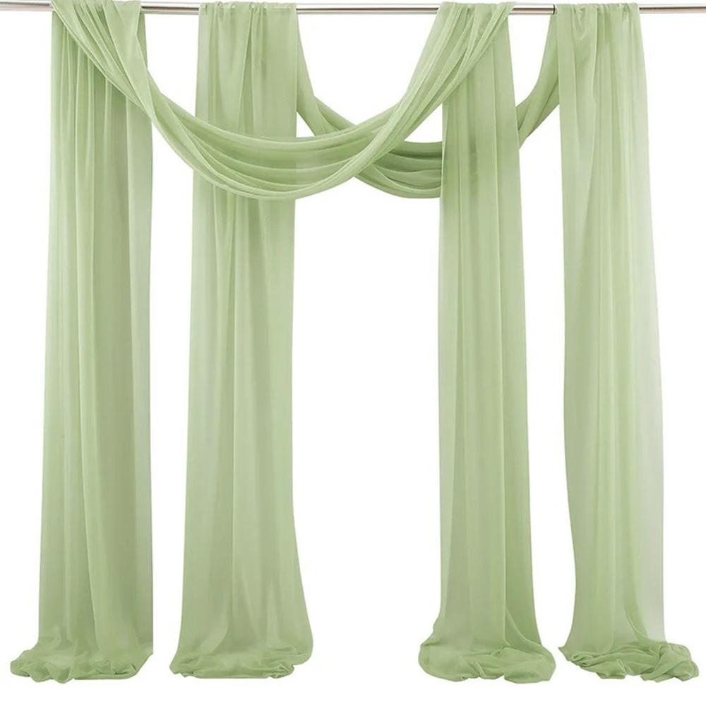 Runtowo Wedding Arch Chiffon Sheer Drapes ,Wedding Arch Backdrop, Wedding Ceremony Party Background Decor Babay Shower