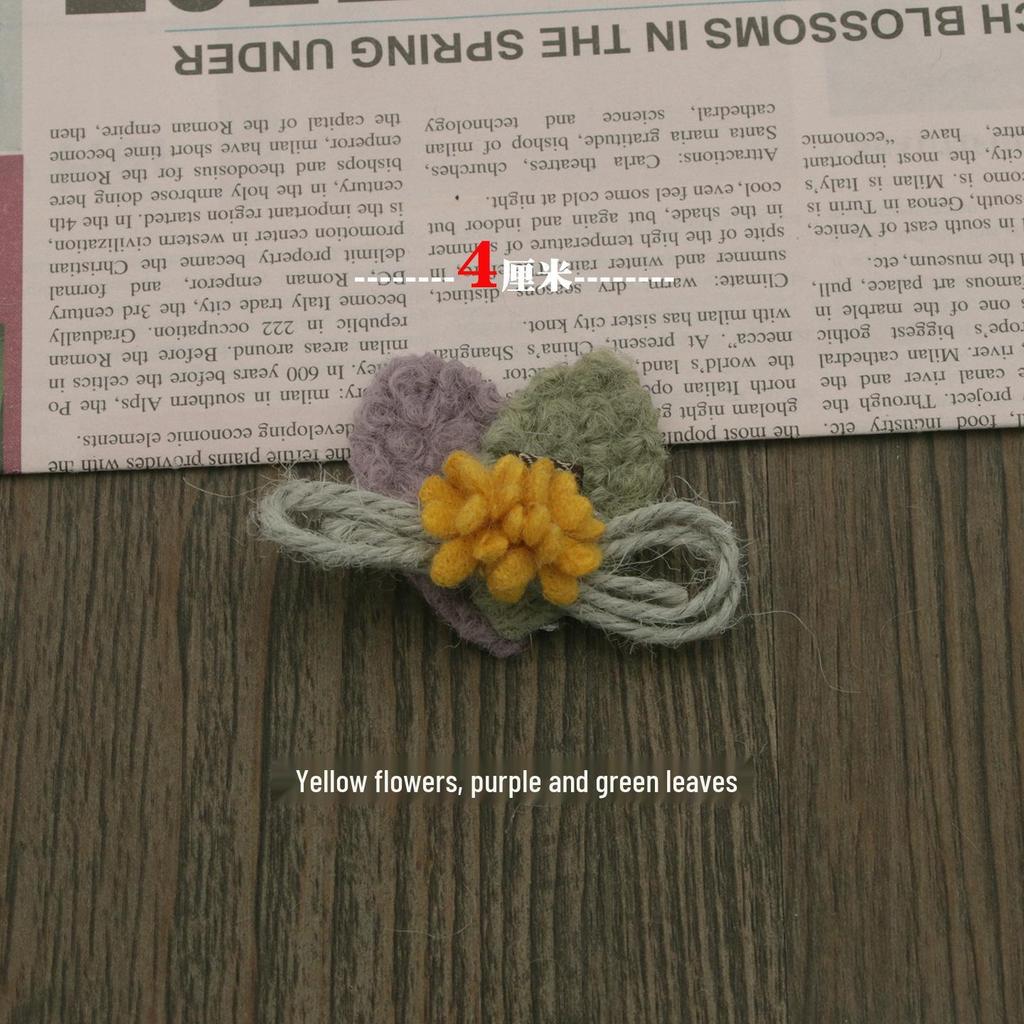 Handmade 4cm Fabric Flower Bow for Headwear, Clothing, Shoes, Bags, and Brooch Accessories