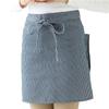 Meio Jeans Azul Marinho Cafeteria com Avental [Astro], Listra, Comprimento, Estilo, Avental, Unissex, Bolsos, 602-50