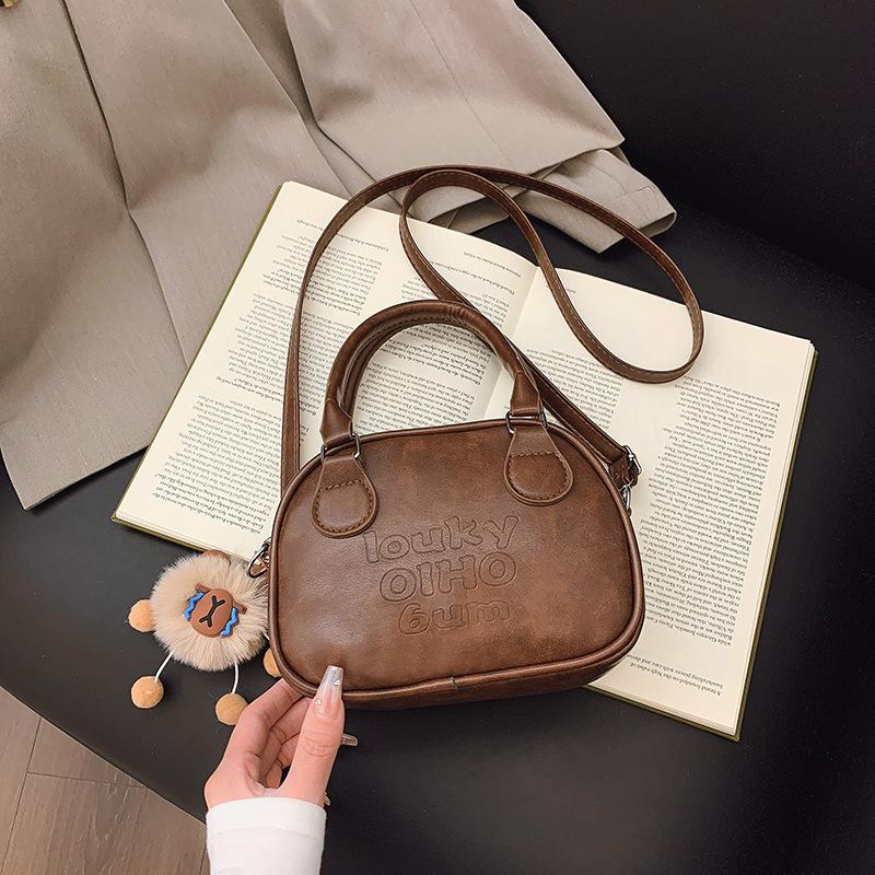 Niche Retro Maillard Style Handbag Women's 2025 New Versatile Korean Fashion Textured Shoulder Messenger Bag