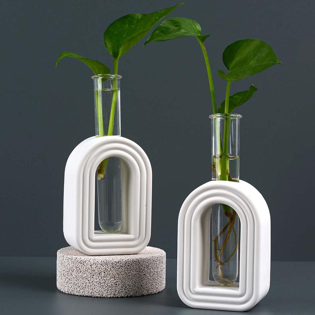 Arched Hydroponic Vase Silicone Mold DIY Water Culture Test Tube Flowerpot Gypsum Casting Mold Cement Resin Craft Making Home De