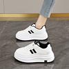 Small muffin thick-soled non-slip heightening little white shoes for women's 2025 spring new models are thin and casual with wide-leg pants.