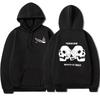 CrossGbrs Punk Skeleton Hoodie: Gothic Retro Black Sweatshirt for Men and Women