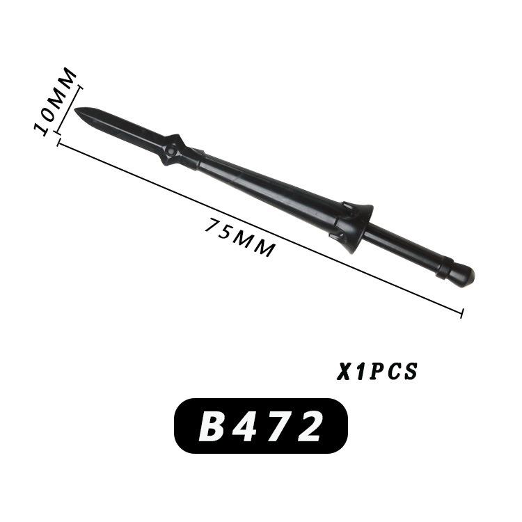 100Pcs Medieval Soldier Miniature Building Block Weapon Accessories Spear Bow Arrow Sword Puzzle Assembly