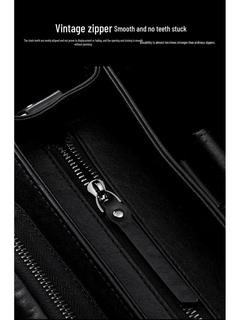 Men's Premium Leather Crossbody Briefcase & Laptop Shoulder Bag