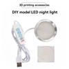 Dimmable Under Cabinet Lights Round 5V LED Ultra-thin USB 3D Printer Light 3D Printer Lamp 60mm Ultra-thin For RV Furnitures