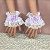 Multicolor Sweet Hand Sleeves Bowknot Lace Trim Cuffs Maid Cosplay Accessories For Women Party