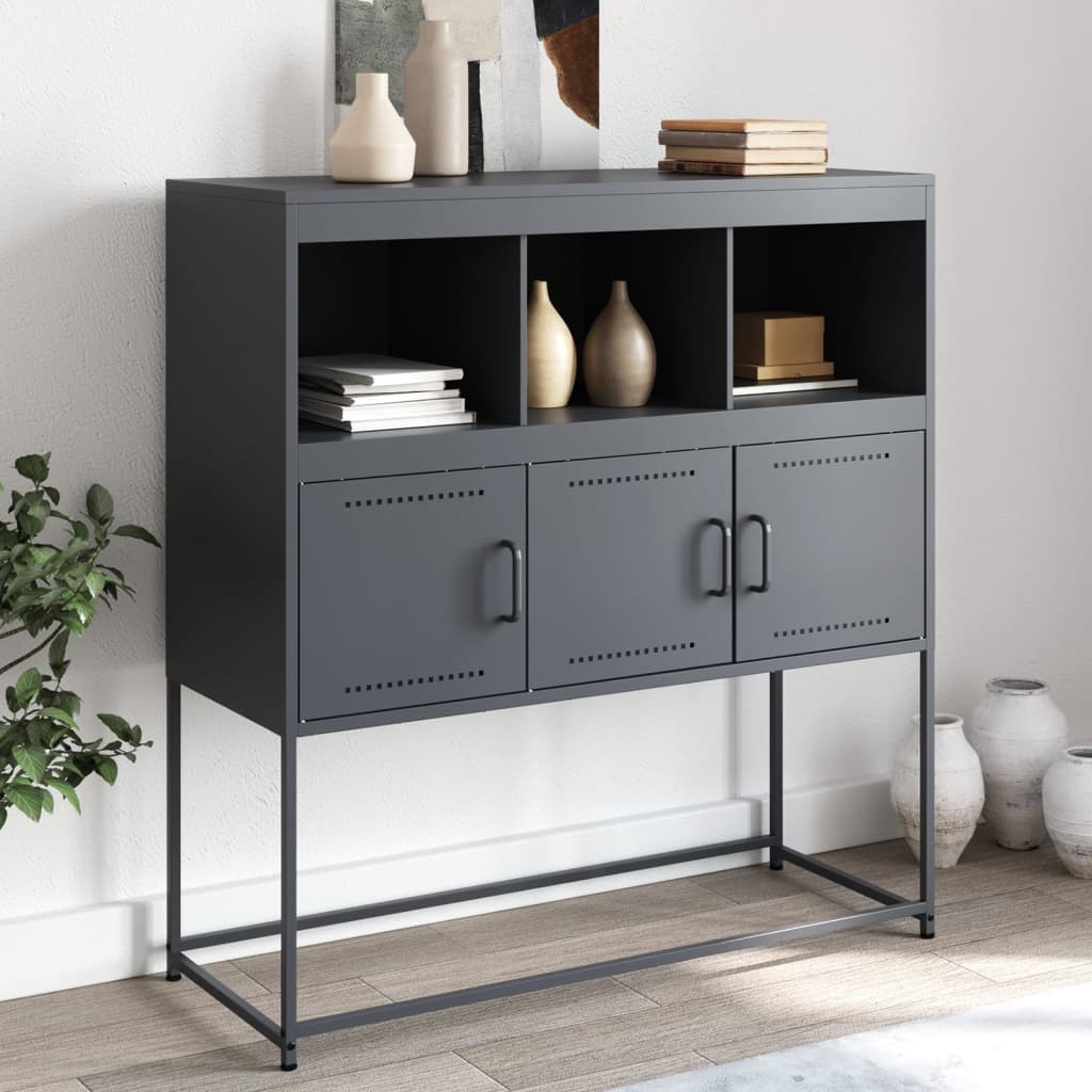 Sideboard Anthracite 100.5 x 39 x 107 cm Steel