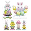 Colorful Design Easter Rabbit Balloon Aluminum Film Large Bunny Balloon Easter Balloon  Party Favor