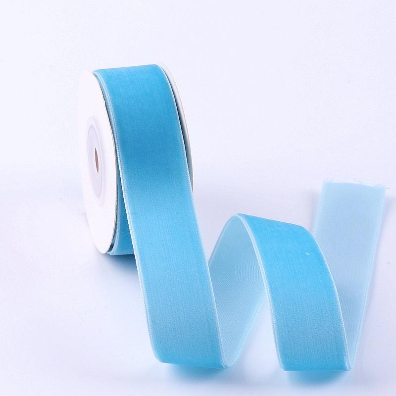 Eco-Friendly 38mm Single-Sided Flocked Velvet Ribbon Spool for Gift Wrapping DIY Bows Hair Accessories Birthday Cake Box Bands
