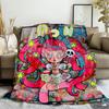 130×150 Kawaii Cartoon Flannel Warm Cute Comfort Soft Plush Blanket Girls for Sofa Art Living Room Office Bedroom Travel Gift
