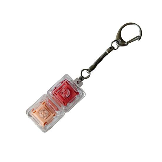 Keyboard Fidget Toy 2-in-1 Keyboard Decompression Button Finger Clicker Toy 2-Keys Fidget Keychain Work Travel Stress Relief Desk Toy