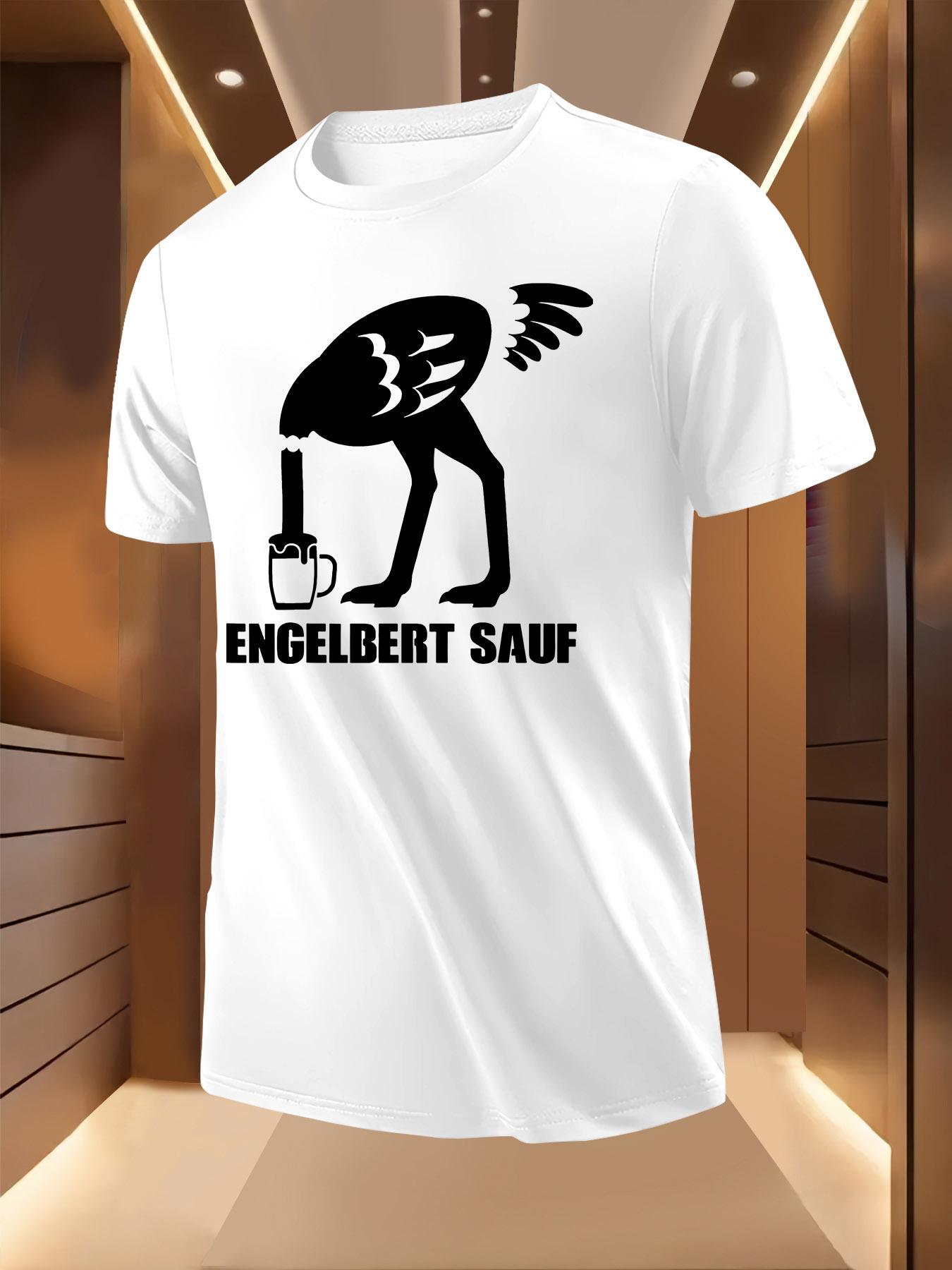 Ostrich Drinking Beer Graphic Tshirt Graphic Tshirt - Lig... XXXL