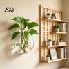 Decorative Wall Planter Hanging Glass Clear Flower Vase for Hydroponics Plants Greenery Home Decor Mount Terrarium Propagation Station Bathroom Office