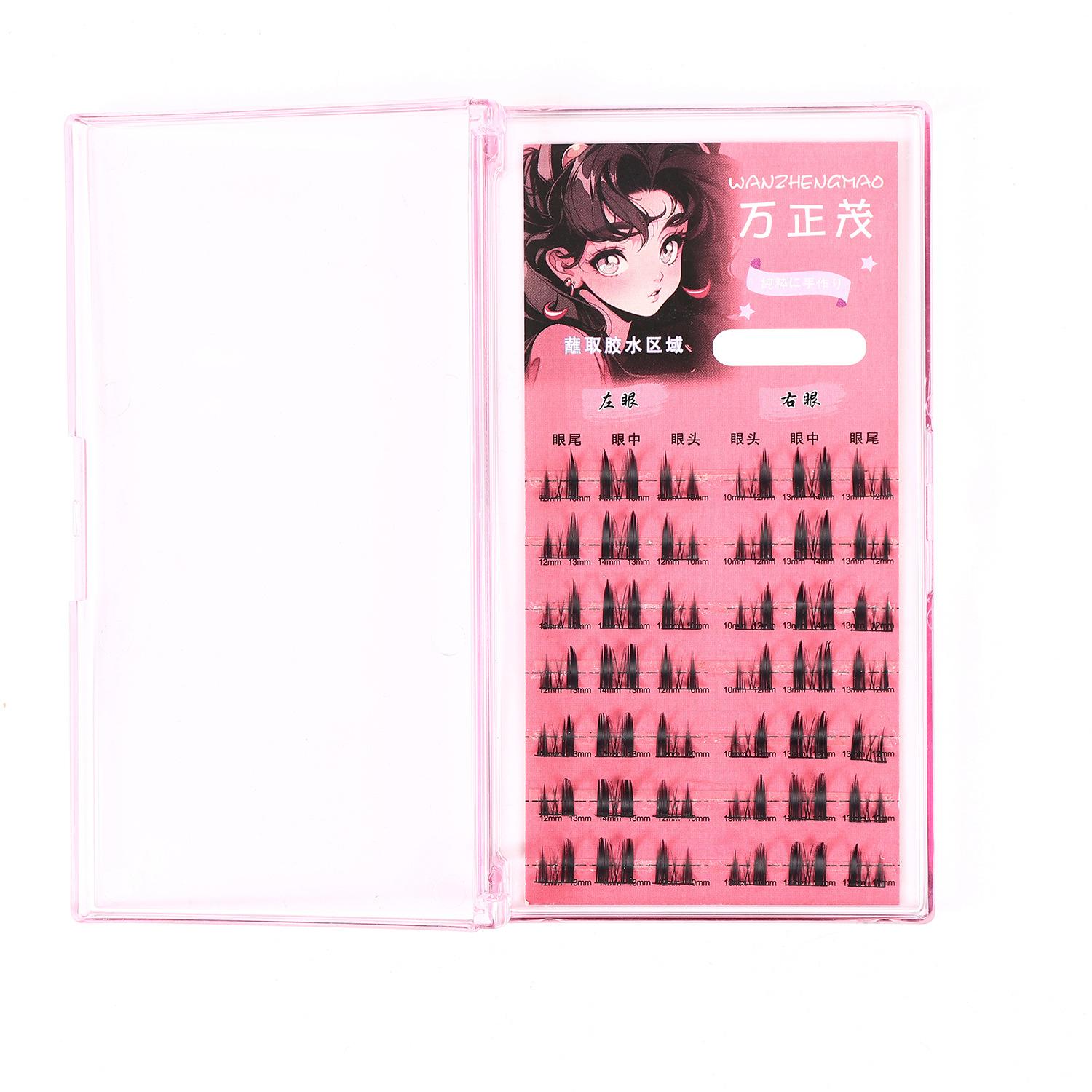 

Натуральный кошачий эльф, густой кошачий эльф, натуральные густые длинные завитые сегментированные накладные ресницы на тонком стебле