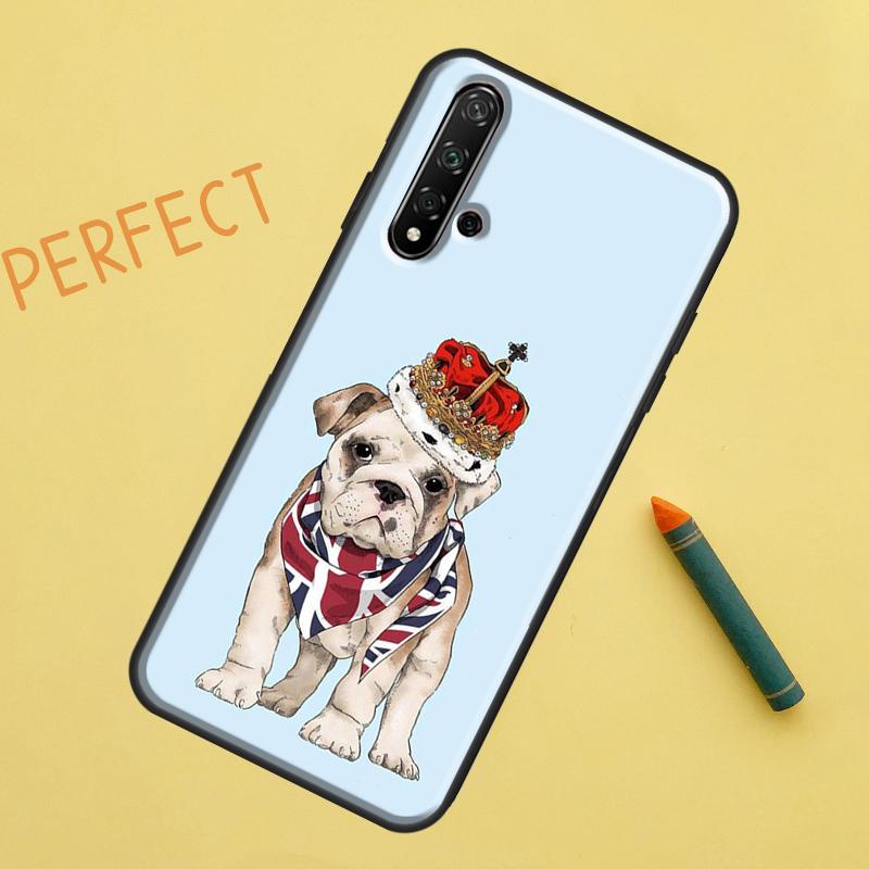 

British Bulldog For Huawei Nova 5T 9 10 SE 7i 8i 11i 12i Y60 Y61 Y70 Y72 Y73 Y90 Y91 P20 P30 P40 Lite Case Nova 9 SE