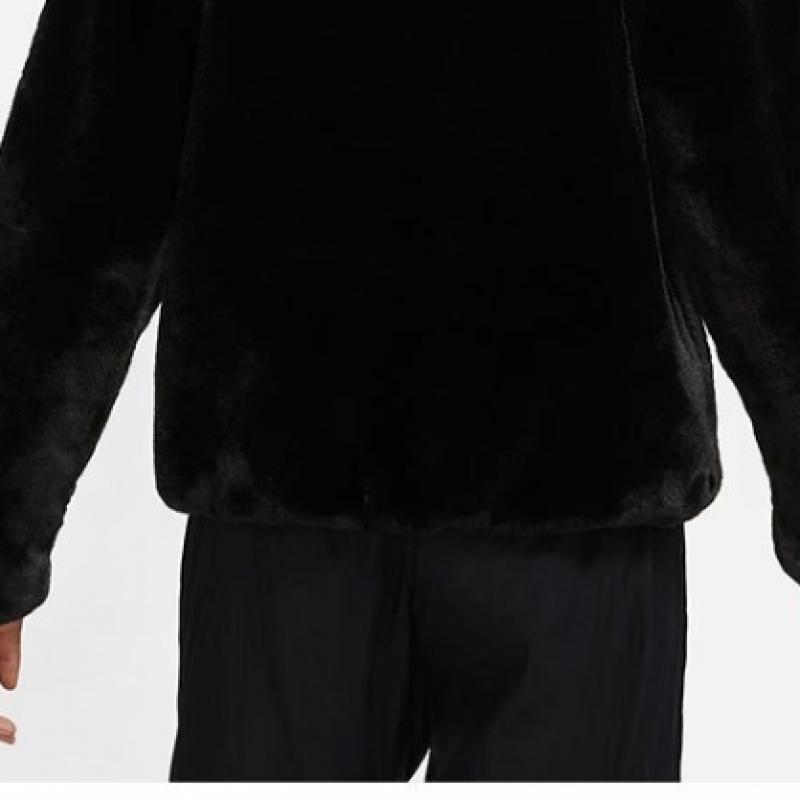 Nike Zip Up Jumper Women S SwooSh Fur Jacket Do3792 010 S2310