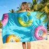 1PC Colorful Inflatable Pool Rings Beach Towel 2D Flat, Soft Lightweight Portable Quick-Dry Highly Absorbent, Unisex for Beach C