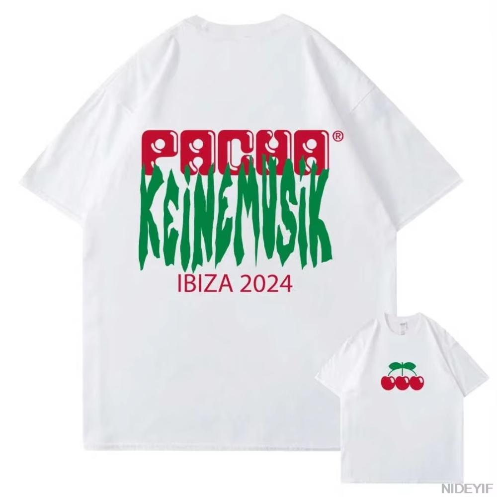 2025 Κλασικό Καλοκαίρι Keinemusik X Pacha T-shirt Ανδρικό Γυναικείο Μόδα Βαμβακερό Κοντομάνικο Μπλουζάκι Hip Hop Τοπ Ρούχα Streetwear Τοπ