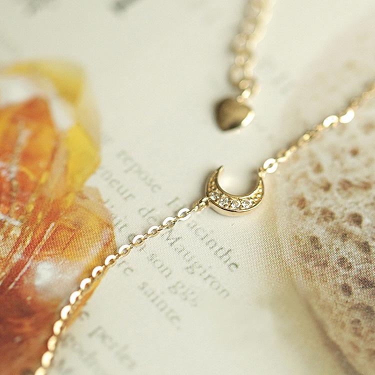 Summer Arrival: S925 Sterling Silver with 18K Gold Plated Exquisite Moon Bracelet for Live Broadcast