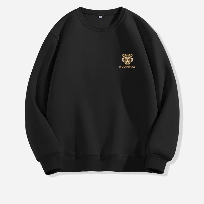 

Модная мужская толстовка свободного кроя на осень/зиму с простым принтом, однотонная, с круглым вырезом L