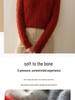 Women’s Cashmere V-Neck Knit Sweater - 2025 Autumn/Winter Collection, Double-Strand, Thickened, Short, Pure Color, Warm Base Layer.