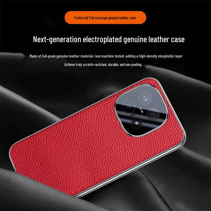 iQOO 15 Case V2505A: Stylish Leather Texture Protective Cover for Men & Women - Business High-End Chinese Style Trend