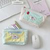 Contrasting color plaid pencil bag, dopamine large-capacity pencil case, junior high school girl ins style, high-value stationery bag