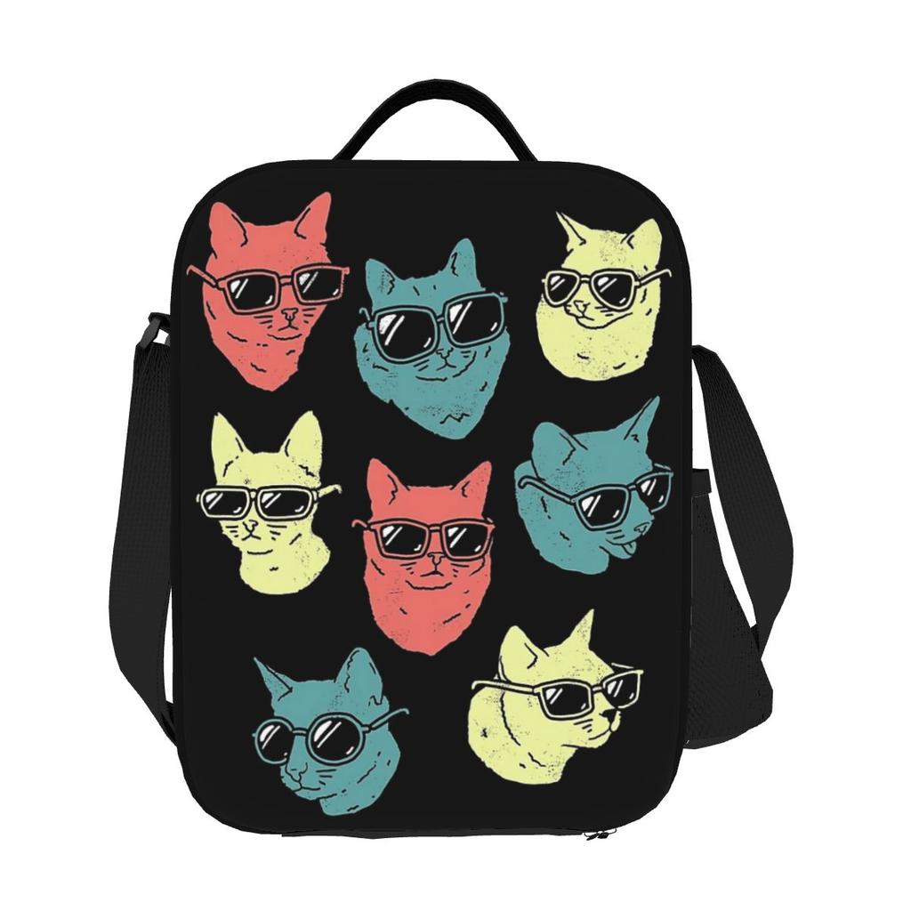 Cat Lunch Bags Insulated Bento Box Portable Lunch Tote Leakproof Picnic Bags Thermal Bag for Woman Girl Work