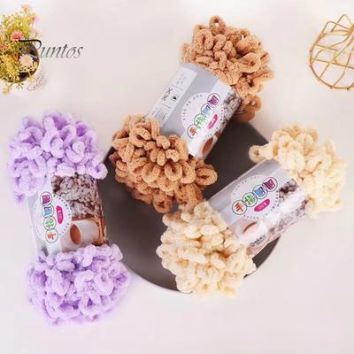 3 Rollen Schlaufengarn, Finger-Strickgarn, kein Häkelgarn nötig, flauschiges Fingerschlaufengarn für Anfänger und erfahrene Bastler, DIY-Decken, Schals