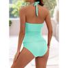 Solid Color Bikini Deep V Two Piece Sets Swimsuit Women Tropical Swimwear Push Up High Waist Female Brazilian Biquini Beachwear