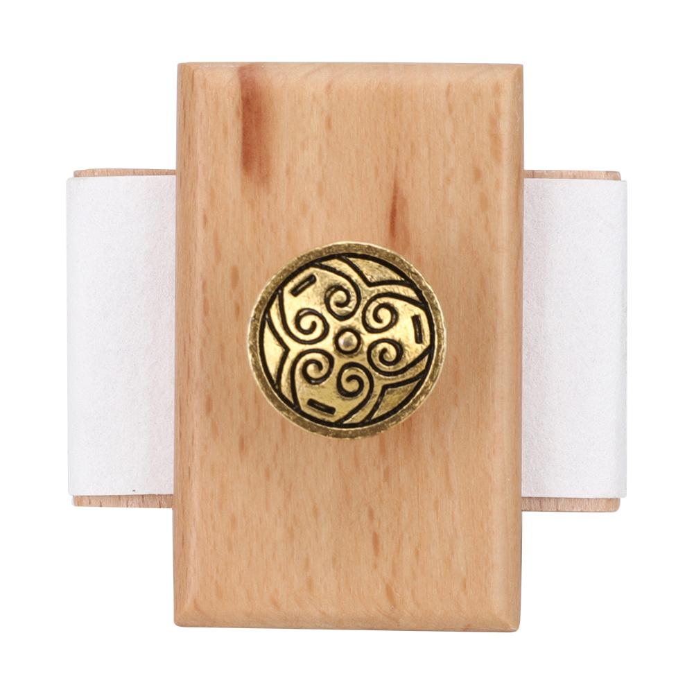 Ink Absorption Seal Calligraphy Wooden Seal Stamp Ink Quick Drying Tool(Wood Color )