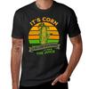 Funny Corn - Retro Vintage It Has The Juice It’s Corn T-Shirt Vintage Clothes Blacks Slim Fit T Shirts for Men