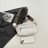 Vintage Pu Leather Crossbody Bag Adjustable Belt Women'S Chest Bag With Multi-Pockets For Commute And Casual Style Shoulder Bag
