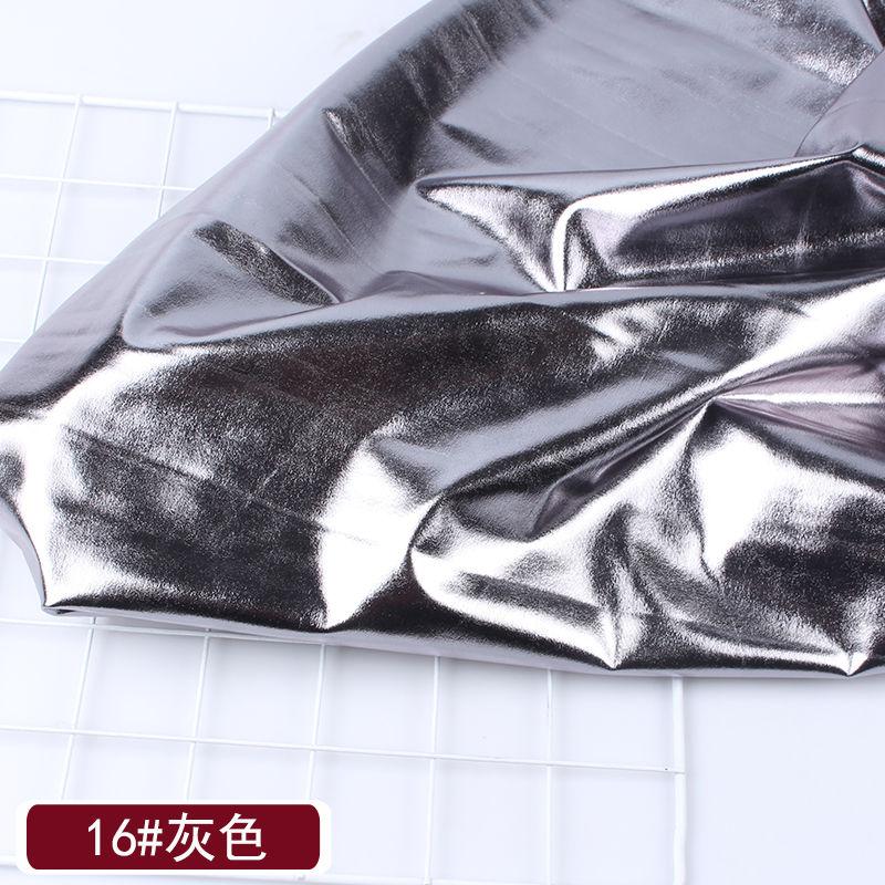 Elastic Golden Reflective Fabric By The Meter for Stage Clothes Hats Decoration Sewing Plain Bronzing Cloth Smooth Skin-friendly