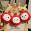 Cartoon Litchi Plush Doll Keychain Bag Pendant For Kids Gifts Accessories And