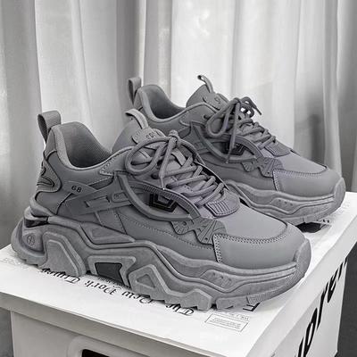 Internet Celebrity Popular Men's Shoes Winter Sports Leisure Thick Soles Increase Small White Versatile Senior Sense Boys Dad Trendy Shoes Men