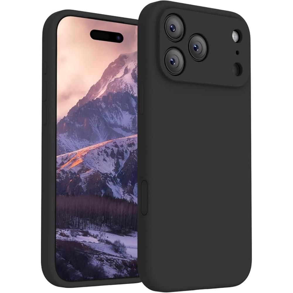 Magnetic for iPhone 17 Pro Max 16 15 14 13 12 11 Case Integrated Silicone Camera Protection Control Button Anti-Scratch Microfiber Lining Phone Case iPhone 17 Pro Max чёрный