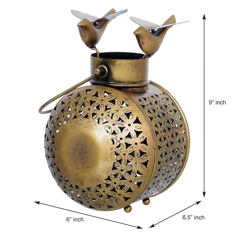 Candle Holder Antique Gold Finish Decorative Items, Home Decor Items for Living Room, Bedroom I Drawing Room,