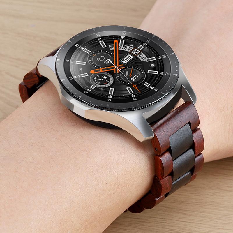 20mm 22mm Band for Samsung galaxy watch 7 6 5 4 40mm 44mm S2 for Huawei Watch GT5 Pro GT4 46mm amazfit BIP Wooden Watch Bracelet