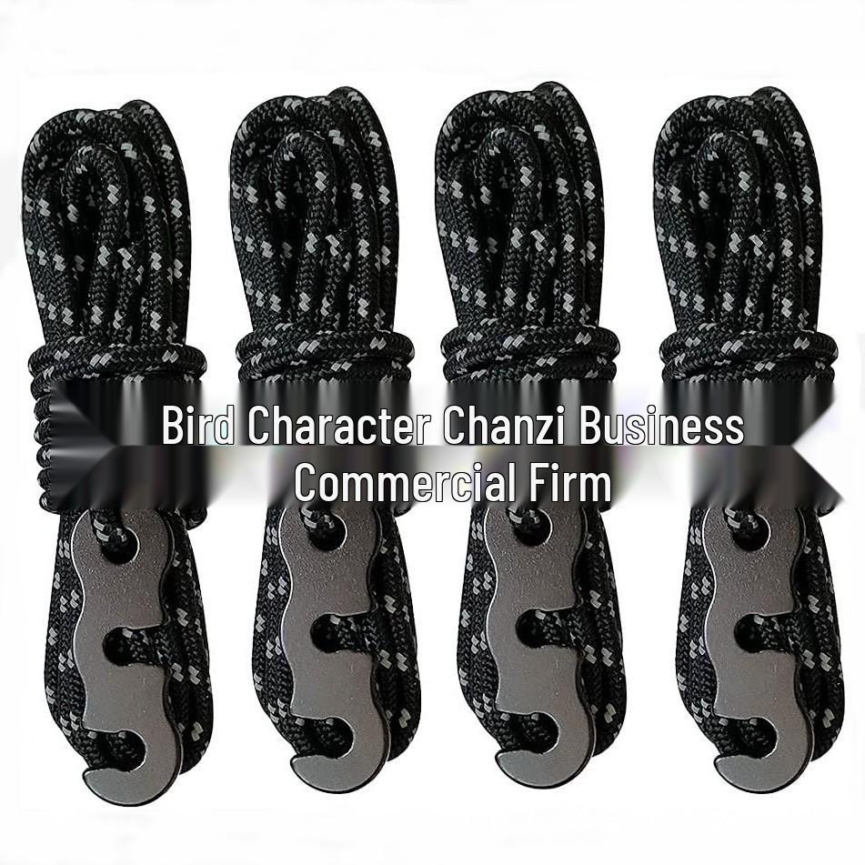 Reflective Windproof Tent Rope with Anti-Slip Buckle (4mm)