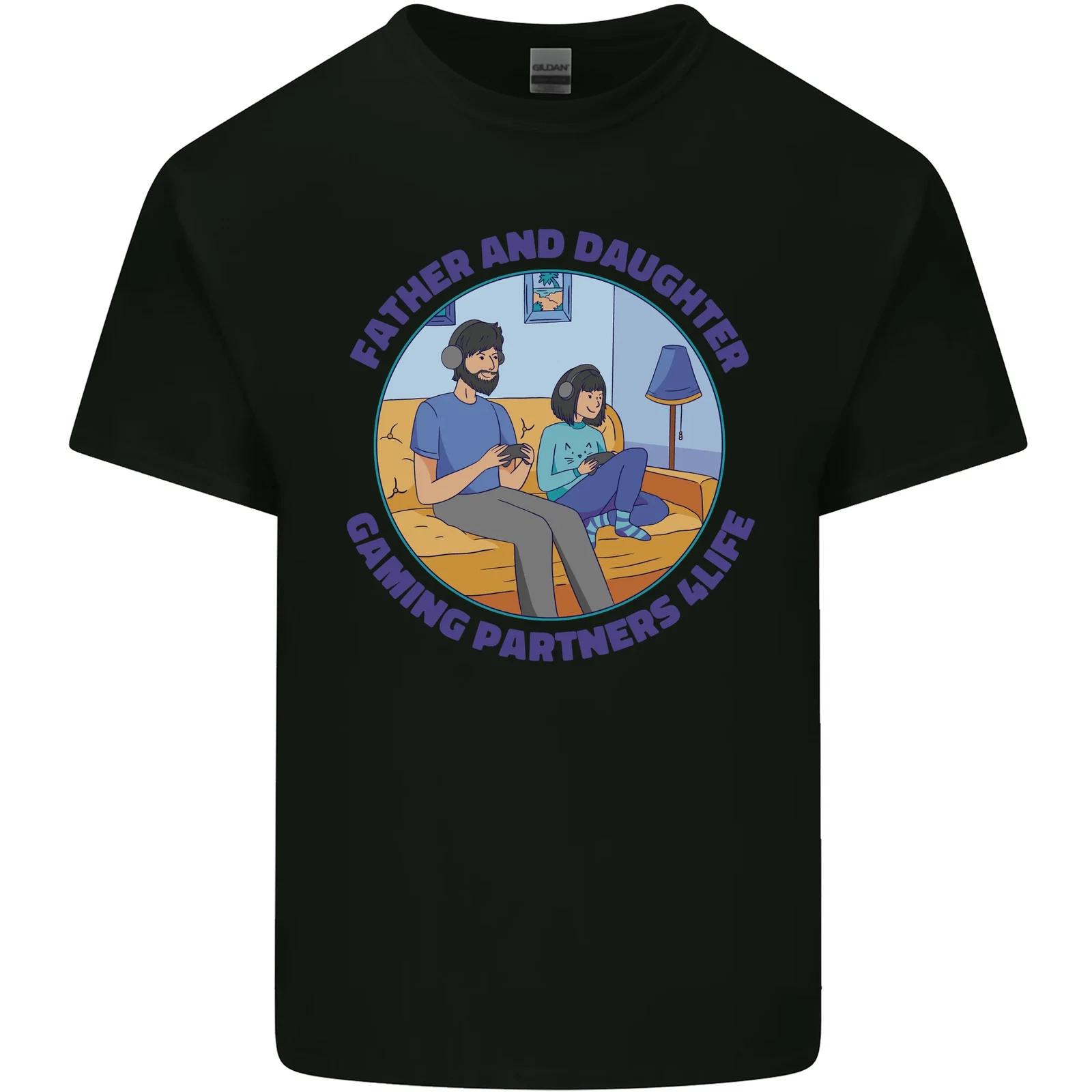 Father & Daughter Gaming Gamer Day Funny Kids T-Shirt Childrens S