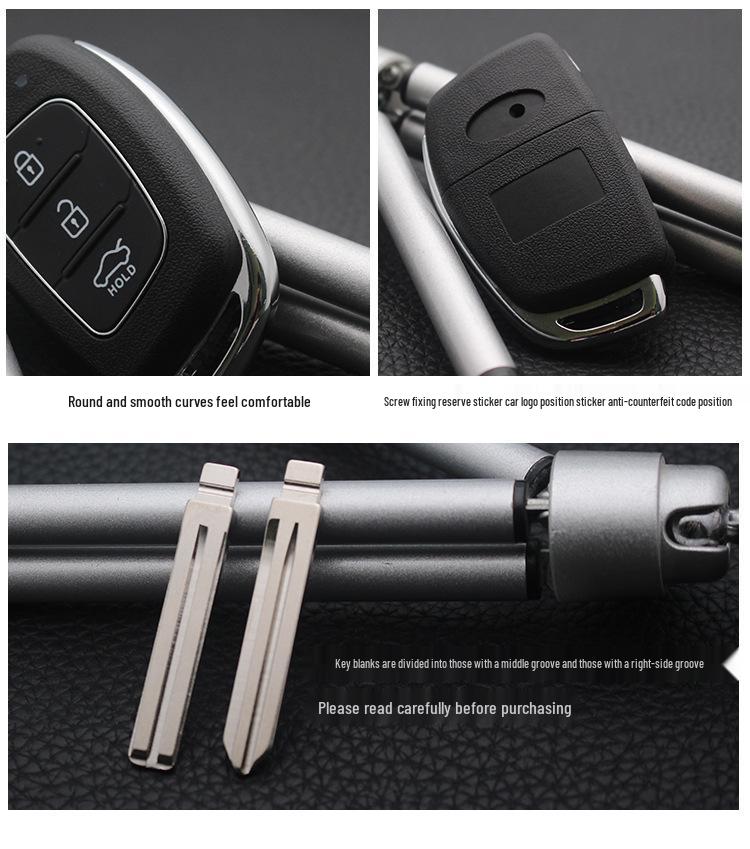 Modern Kia Key Shell for Tucson, New Santa Fe, Elantra, Langdong, IX25 - Remote Control Replacement