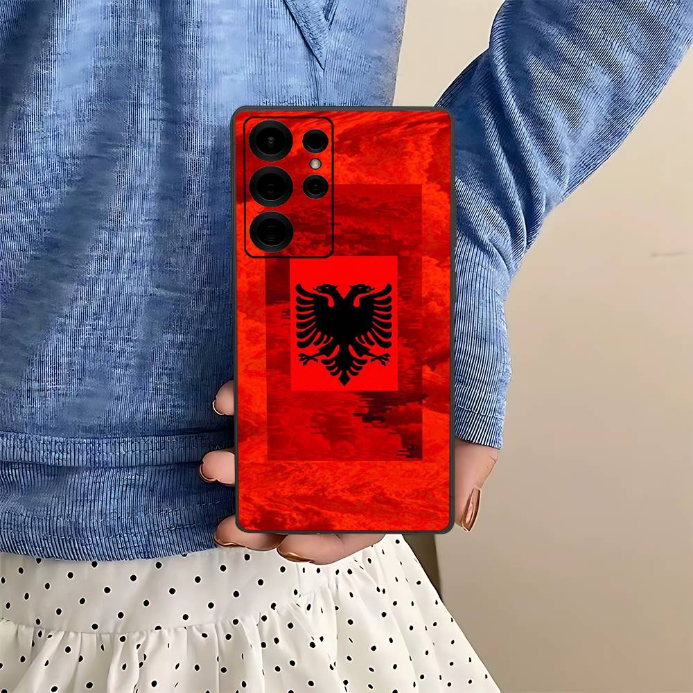 Albania Albanians Flag Phone Case For Samsung S 24 Fe 25 Ultra Plus 20 Lite 21 30 22 23 24 22 Ultra 5G Fundas