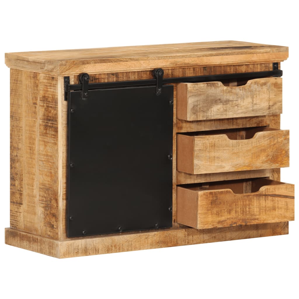 Sideboard 80x30x55 cm Solid Rough Mango Wood