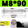 Stainless Steel Expansion Screw: Hexagonal Head with Internal Expansion (304/201), Sizes M6, M8, M10, M12.