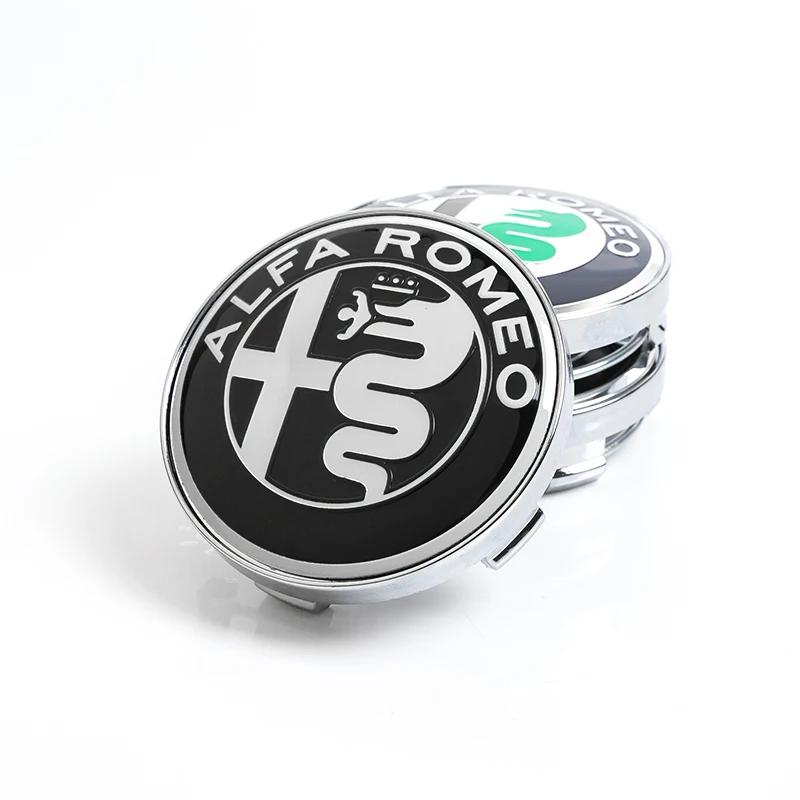 

Car Stickers For Alfa Romeo 4pcs 60mm Wheel Center Cap Hub Cover Badge Emblem Sticker For Alfa Romeo 4C 159 166 Spider Giulia 15 60mm size
