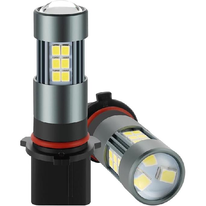 H11 LED Fog Bulbs, Super Bright H8 H16 LED Fog Lights 6500K Cool White, Plug And Play, Replacement Lights For Cars Trucks SUV, Pack Of 2